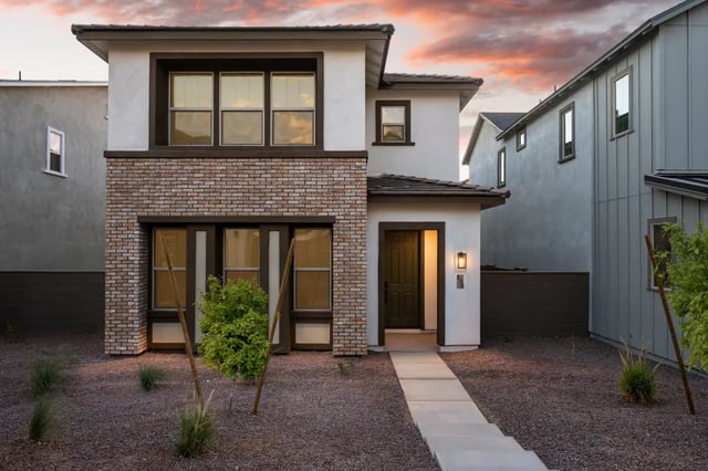 Modern student accommodation exterior with brick and white facade exterior at BB Living at Union Park in Phoenix Student Accommodation