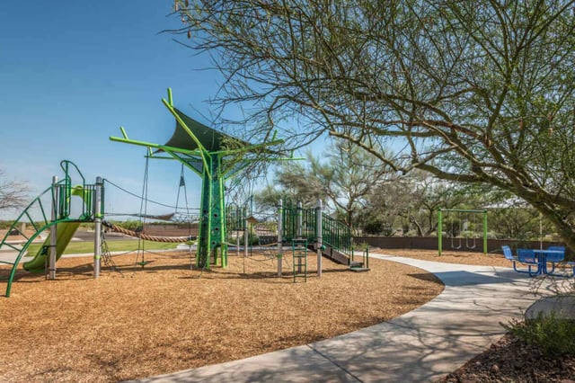 Playground with slide swings and table Play area at BB Living at Union Park in Phoenix Student Accommodation