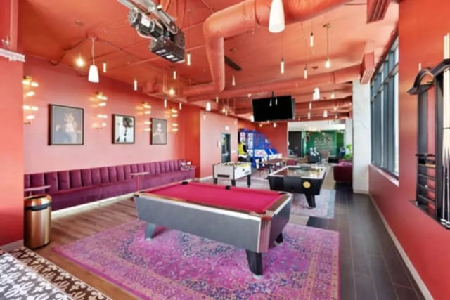 Pool table foosball table games area at Steelhaven Birmingham in Birmingham Student Accommodation