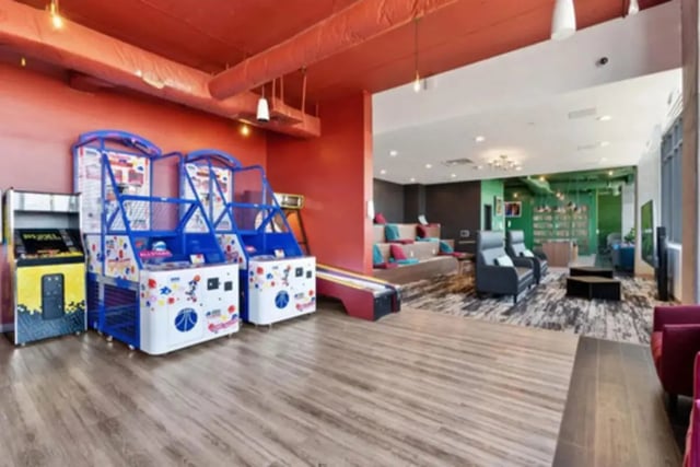 Arcade games and lounge area playing area at Steelhaven Birmingham in Birmingham Student Accommodation