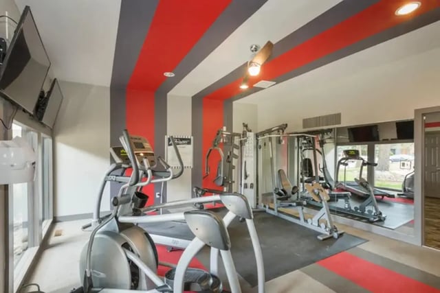 Elliptical treadmills and weight machines gym at Aviator Apartments in Colorado Springs Student Accommodation