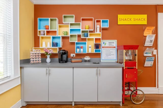 Snack shack with coffee maker popcorn maker kitchen at Villas Del Mirasol in Roswell Student Accommodation