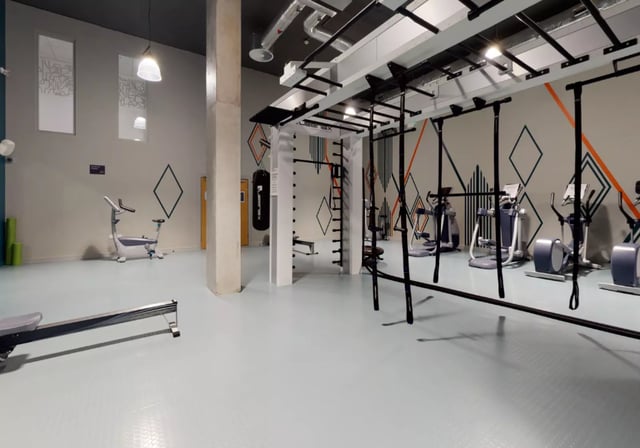 Ellipticals rowing machine punching bag gym Image Type at iQ Elgin Place in Glasgow Student Accommodation