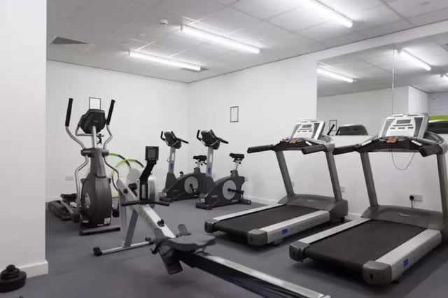 Treadmills ellipticals row machine gym at St Lawrence House in Bristol Student Accommodation