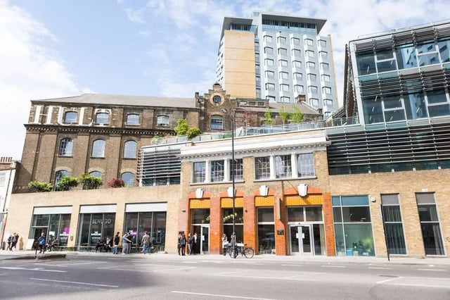 Modern student housing building with brick facade exterior at Chapter Aldgate in London Student Accommodation