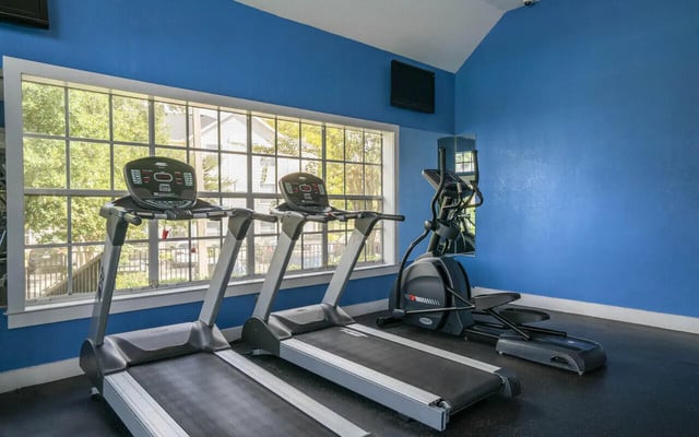 Two treadmills elliptical machine gym at Pointe at Central in Orlando Student Accommodation