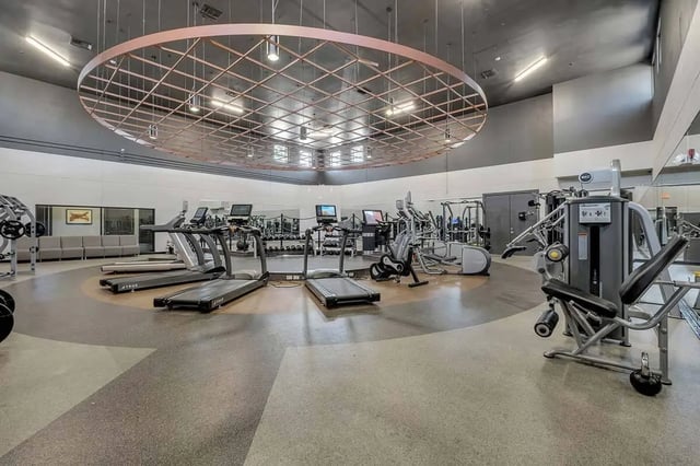 Treadmills ellipticals weight machines gym equipment gym at West 10 in Tallahassee Student Accommodation