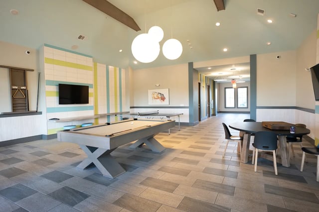 Pool table ping pong table game table recreation room at The Retreat at Tampa in Tampa Student Accommodation