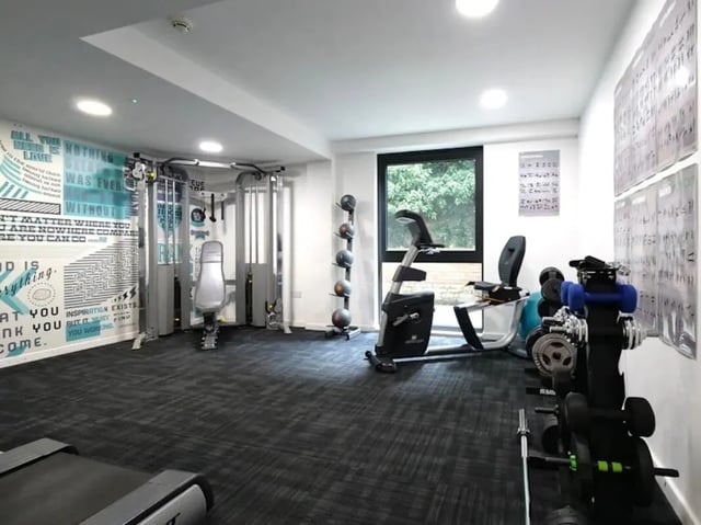Gym equipment weights exercise bikes and treadmill gym at Gateway Apartments in Edinburgh Student Accommodation