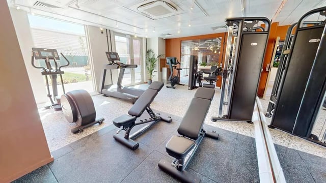 Treadmills elliptical benches gym equipment gym at Enso in Colchester Student Accommodation