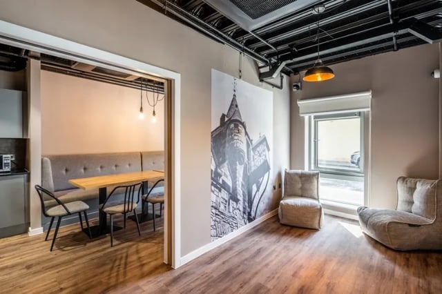 Dining area with bench and chairs living room Image Type at Murieston Crescent - Edinburgh in Edinburgh Student Accommodation
