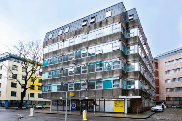 Modern apartment building with many windows exterior at The Rackhay in Bristol Student Accommodation