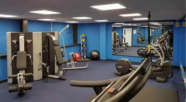 Gym equipment treadmills and weight machines Gym at The Court Yard in Southampton Student Accommodation