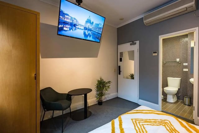 Wardrobe chair TV bathroom and toilet bedroom at ume Haymarket in Sydney Student Accommodation