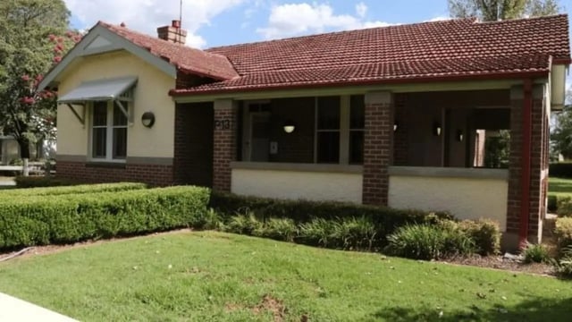 House with porch and manicured lawn exterior at Western Sydney University Hawkesbury Village in Sydney Student Accommodation