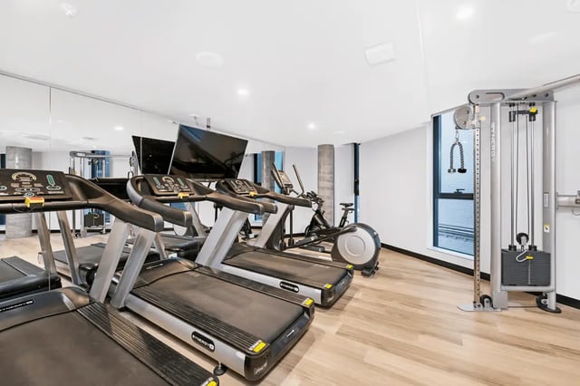 Treadmills elliptical bike cable machine gym at Scape Peel in Melbourne Student Accommodation