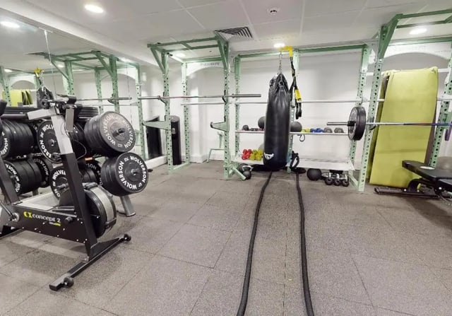 Weights punching bag row machine gym at iQ Signal Place in Nottingham Student Accommodation