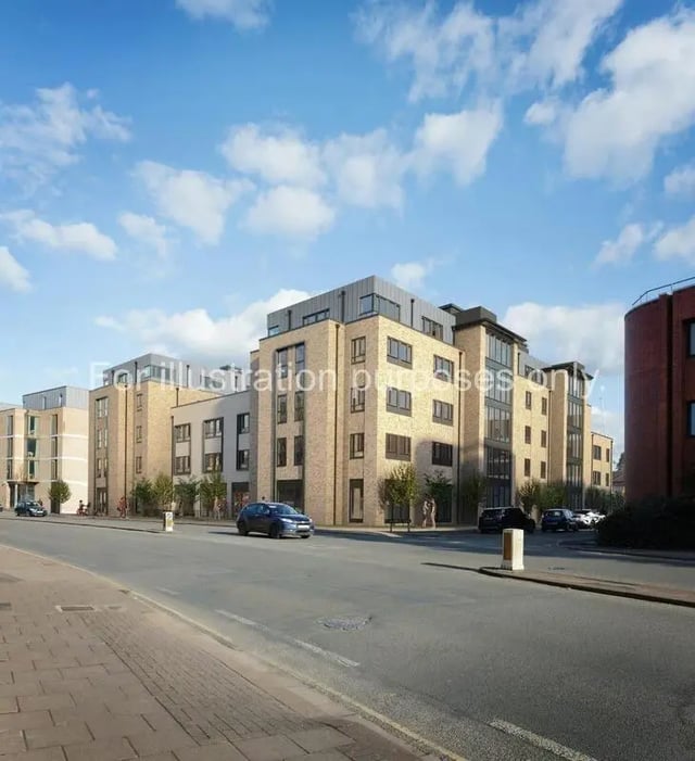 Modern brick buildings with many windows exterior at Wilson House in Oxford Student Accommodation