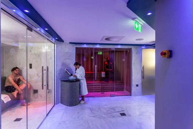 Sauna with people and steam room Spa area at Study Inn Talbot Street Nottingham in Nottingham Student Accommodation