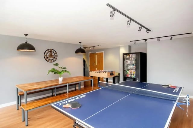 Ping pong table foosball vending machine common area at Cornerhouse in Sheffield Student Accommodation