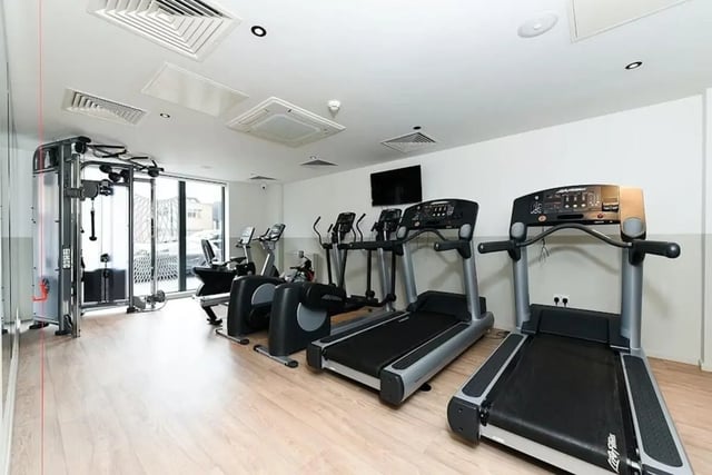 Treadmills ellipticals and weight machine gym equipment at Laycock Studios in Sheffield Student Accommodation