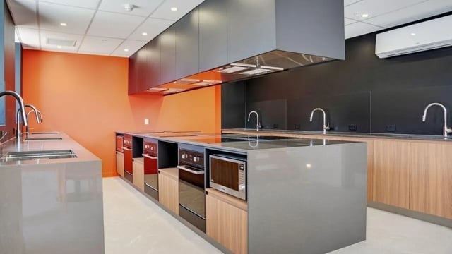 Multiple sinks ovens microwave and island kitchen at UniLodge Auckland Central in Auckland Student Accommodation