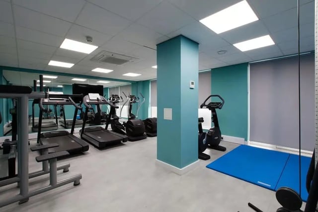 Treadmills exercise bikes workout equipment gym at Selly Oak Court in Birmingham Student Accommodation
