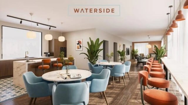 Waterside communal kitchen and lounge area. at Waterside in Bristol Student Accommodation