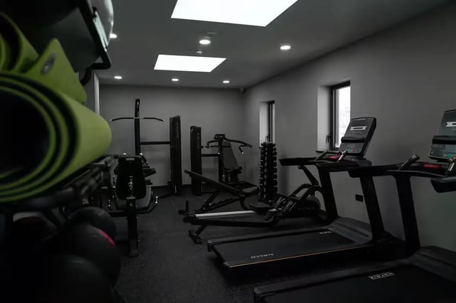 Fitness equipment including treadmills and weight machines Gym at The Port On The Square in Bristol Student Accommodation