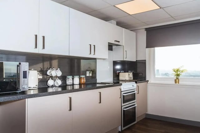 Microwave kettle cups jars toaster oven kitchen at The Junxion Lincoln in Lincoln Student Accommodation