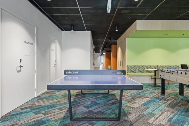 Ping pong table foosball table common area at Mayoral Drive Student Accommodation in Auckland Student Accommodation