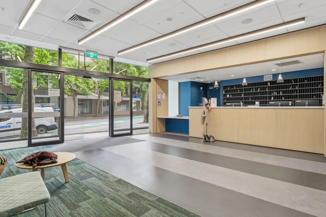 Reception desk with mail slots and entryway lobby at Mayoral Drive Student Accommodation in Auckland Student Accommodation