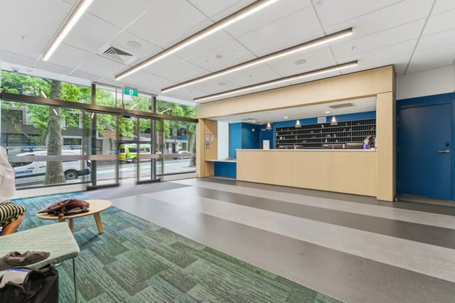 Reception area with mail slots and counter exterior at Mayoral Drive Student Accommodation in Auckland Student Accommodation