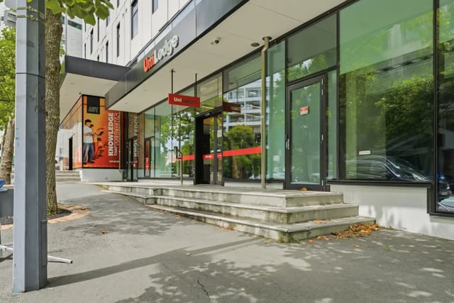UniLodge entrance with steps exterior at Mayoral Drive Student Accommodation in Auckland Student Accommodation
