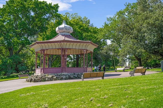 Gazebo with benches on a sunny day exterior at Mayoral Drive Student Accommodation in Auckland Student Accommodation