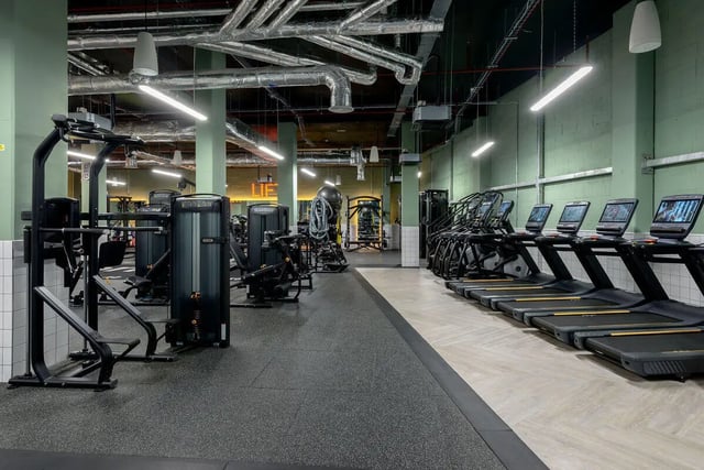 Weight machines treadmills and gym equipment Fitness area at True Nottingham in Nottingham Student Accommodation
