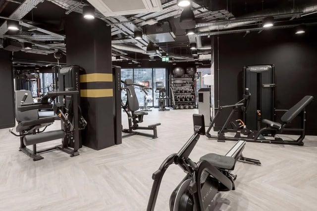 Weight machines rowers and dumbbells gym at True Sheffield in Sheffield Student Accommodation