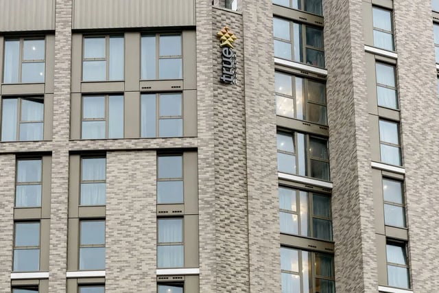 Building facade with multiple windows exterior at True Sheffield in Sheffield Student Accommodation
