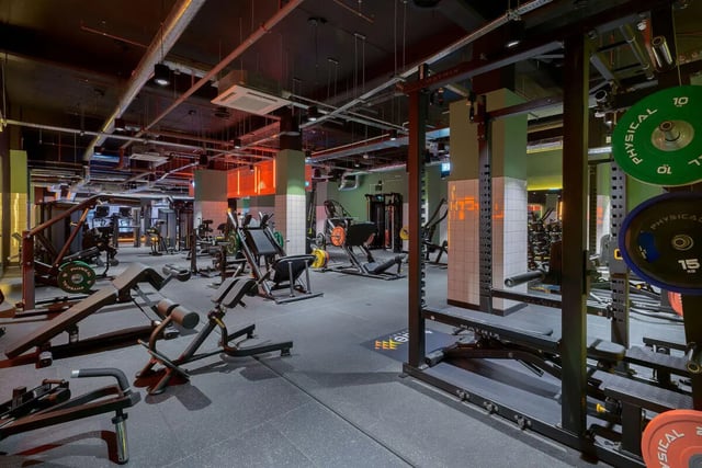 Weight machines and benches gym area at True Leicester in Leicester Student Accommodation