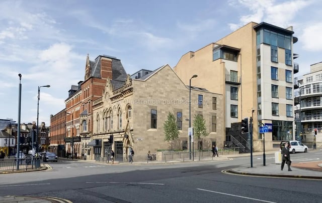 Student accommodation exterior with modern and traditional buildings exterior at 26 Great George Street in Leeds Student Accommodation