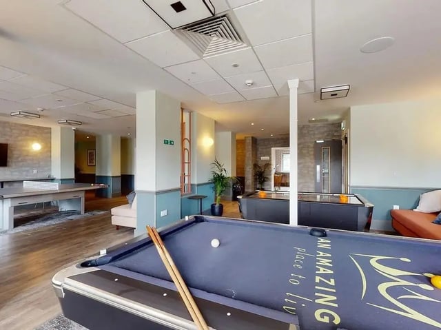 Pool tables and ping pong table common room at Crown Place Swansea in Swansea Student Accommodation