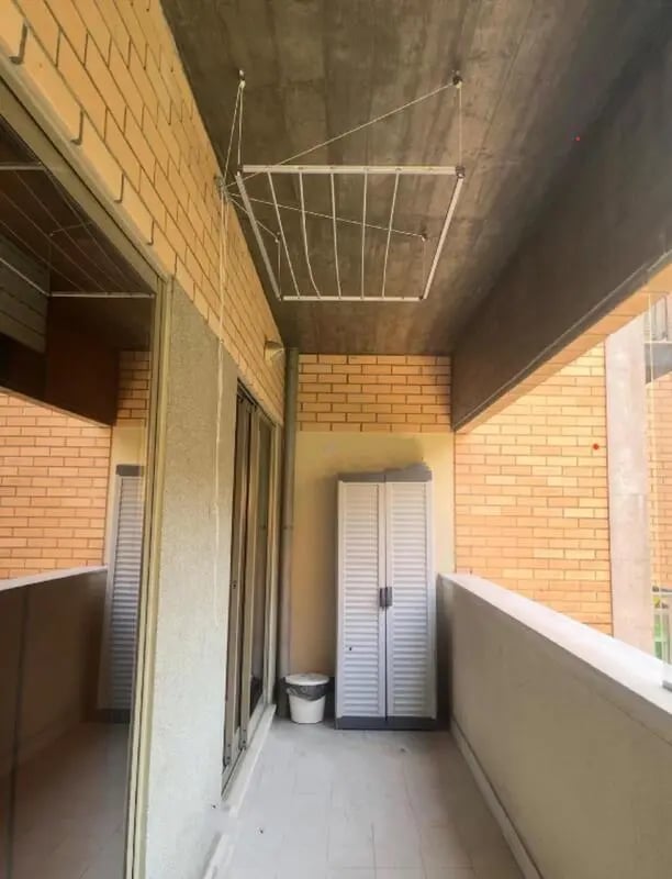 Ceiling drying rack cabinet trash bin exterior at Exclusive 2 Bedroom Apartment with a balcony close to Minho University in Guimaraes Student Accommodation