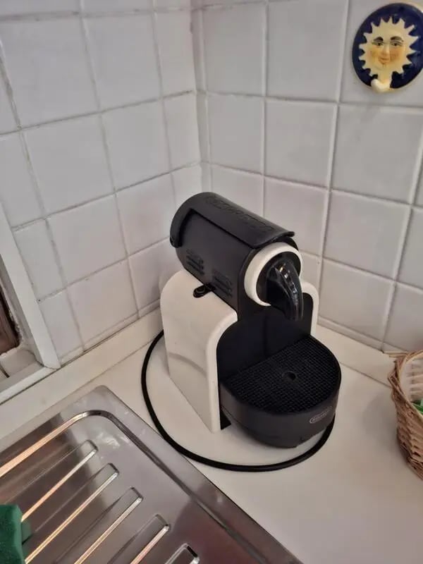 Coffee maker sink and tiles kitchen at Apartment with Terrace in Imperia in Imperia Student Accommodation