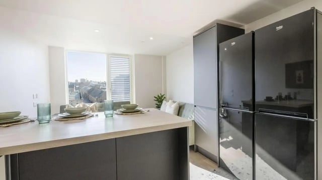 Dining set with place settings kitchen at Parklands in Dundee Student Accommodation