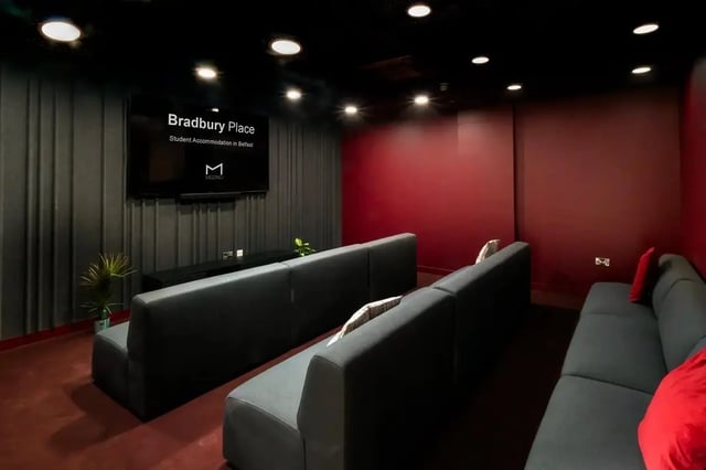 Bradbury Place accommodation seating area lounge at Bradbury Place in Belfast Student Accommodation