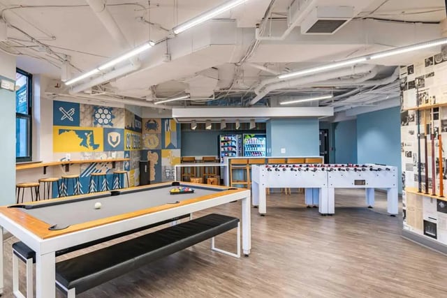 Pool table foosball vending machines game room at A University View in Tallahassee Student Accommodation