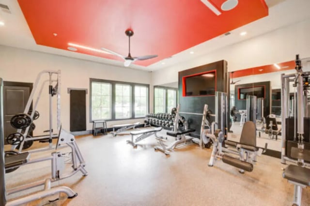 Weight machines benches and dumbbells in gym Image Type at Brexx at Louisville in Louisville Student Accommodation