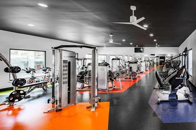 Gym equipment and exercise machines fitness area at The Ivy in Tampa Student Accommodation