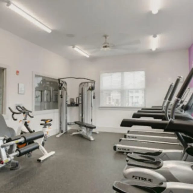 Treadmills gym equipment and stationary bike gym area at Bellamy Florence in Florence Student Accommodation
