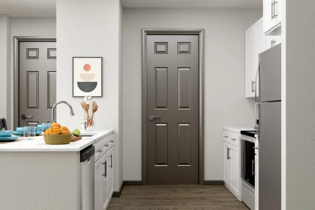 Modern kitchen with island and stainless steel appliances kitchen at Crimson in Tuscaloosa Student Accommodation
